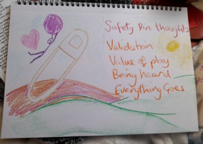 A drawing by a child in the Licketyspit Programme