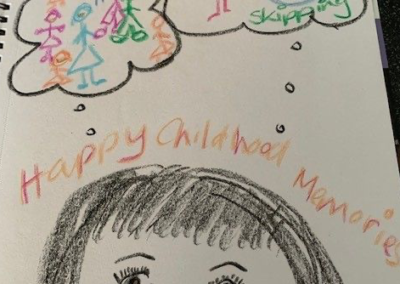A drawing by a child in the Licketyspit Programme